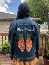 Load image into Gallery viewer, Mendhi Hands Denim Jacket
