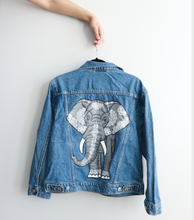 Load image into Gallery viewer, Elephant Denim Jacket
