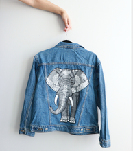 Load image into Gallery viewer, Elephant Denim Jacket