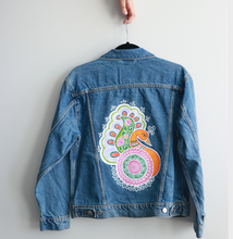 Load image into Gallery viewer, Peacock Denim Jacket
