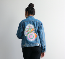 Load image into Gallery viewer, Peacock Denim Jacket