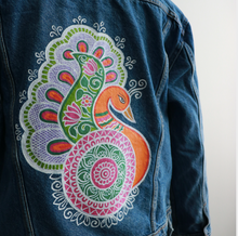 Load image into Gallery viewer, Peacock Denim Jacket