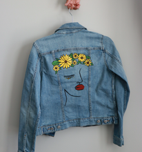 Load image into Gallery viewer, Sunflowers Denim Jacket