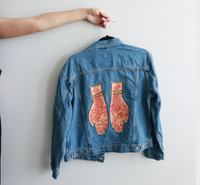 Load image into Gallery viewer, Mendhi Hands Denim Jacket