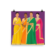 Load image into Gallery viewer, Colorful Women in Saris Print