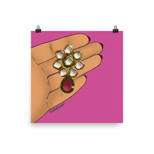 Load image into Gallery viewer, Kundan Earring Print
