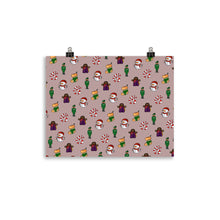 Load image into Gallery viewer, Desi Christmas Elements Gray Print