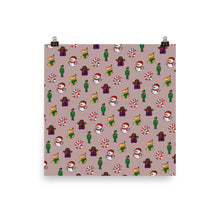 Load image into Gallery viewer, Desi Christmas Elements Gray Print