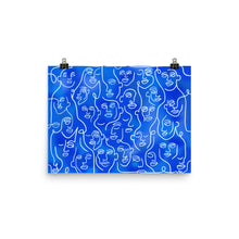 Load image into Gallery viewer, Line Drawing Faces Print