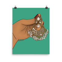Load image into Gallery viewer, Large Desi Gold Earring Print