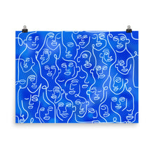 Load image into Gallery viewer, Line Drawing Faces Print