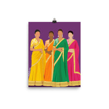 Load image into Gallery viewer, Colorful Women in Saris Print