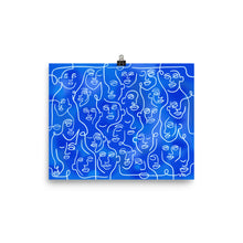 Load image into Gallery viewer, Line Drawing Faces Print