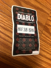 Load image into Gallery viewer, Desi Diablo Taco Bell Sauce Sticker: Beef Sub Bean
