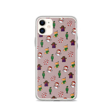Load image into Gallery viewer, Desi Christmas Elements Gray iPhone Case