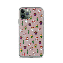 Load image into Gallery viewer, Desi Christmas Elements Gray iPhone Case