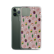 Load image into Gallery viewer, Desi Christmas Elements Gray iPhone Case