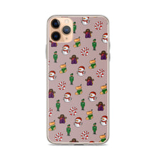 Load image into Gallery viewer, Desi Christmas Elements Gray iPhone Case