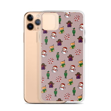 Load image into Gallery viewer, Desi Christmas Elements Gray iPhone Case