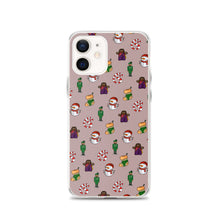 Load image into Gallery viewer, Desi Christmas Elements Gray iPhone Case