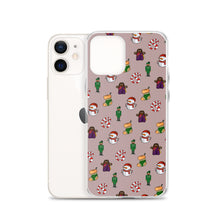 Load image into Gallery viewer, Desi Christmas Elements Gray iPhone Case