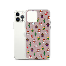 Load image into Gallery viewer, Desi Christmas Elements Gray iPhone Case
