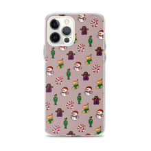 Load image into Gallery viewer, Desi Christmas Elements Gray iPhone Case
