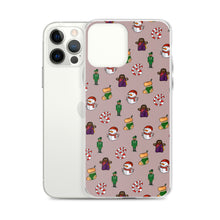 Load image into Gallery viewer, Desi Christmas Elements Gray iPhone Case