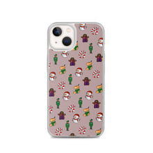 Load image into Gallery viewer, Desi Christmas Elements Gray iPhone Case