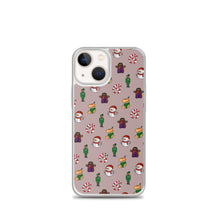 Load image into Gallery viewer, Desi Christmas Elements Gray iPhone Case
