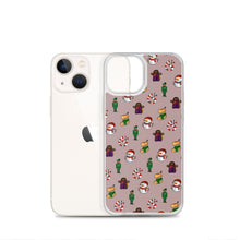 Load image into Gallery viewer, Desi Christmas Elements Gray iPhone Case