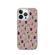 Load image into Gallery viewer, Desi Christmas Elements Gray iPhone Case
