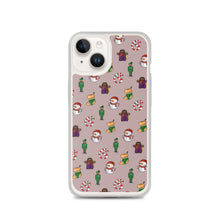 Load image into Gallery viewer, Desi Christmas Elements Gray iPhone Case