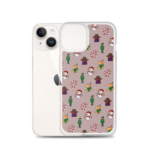 Load image into Gallery viewer, Desi Christmas Elements Gray iPhone Case