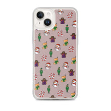 Load image into Gallery viewer, Desi Christmas Elements Gray iPhone Case
