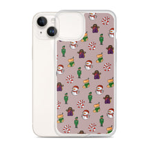 Load image into Gallery viewer, Desi Christmas Elements Gray iPhone Case