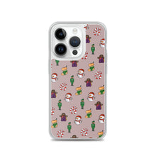 Load image into Gallery viewer, Desi Christmas Elements Gray iPhone Case