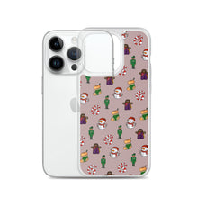 Load image into Gallery viewer, Desi Christmas Elements Gray iPhone Case