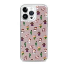Load image into Gallery viewer, Desi Christmas Elements Gray iPhone Case