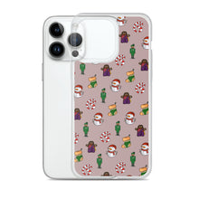 Load image into Gallery viewer, Desi Christmas Elements Gray iPhone Case