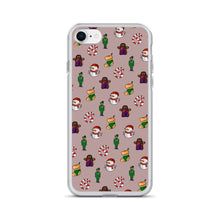 Load image into Gallery viewer, Desi Christmas Elements Gray iPhone Case