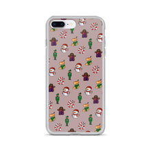 Load image into Gallery viewer, Desi Christmas Elements Gray iPhone Case