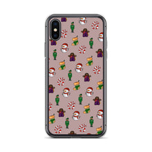 Load image into Gallery viewer, Desi Christmas Elements Gray iPhone Case