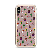 Load image into Gallery viewer, Desi Christmas Elements Gray iPhone Case