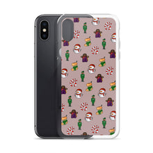 Load image into Gallery viewer, Desi Christmas Elements Gray iPhone Case