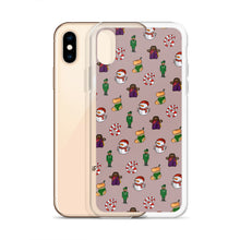 Load image into Gallery viewer, Desi Christmas Elements Gray iPhone Case
