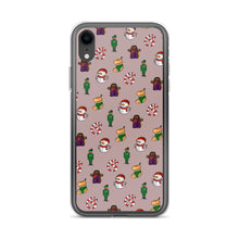 Load image into Gallery viewer, Desi Christmas Elements Gray iPhone Case