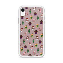 Load image into Gallery viewer, Desi Christmas Elements Gray iPhone Case