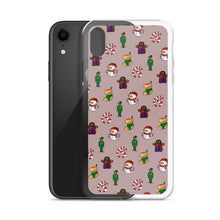 Load image into Gallery viewer, Desi Christmas Elements Gray iPhone Case