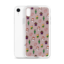 Load image into Gallery viewer, Desi Christmas Elements Gray iPhone Case
